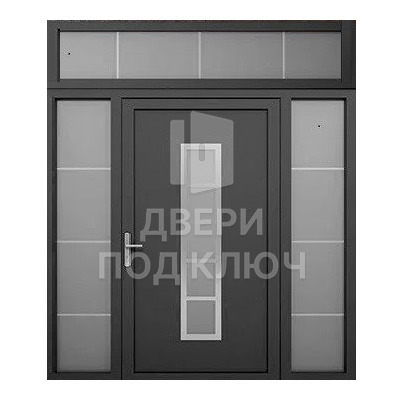 Дверь с остеклением и фрамугой ДПК-12624